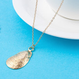 Gold Colored Alloy Cowrie Shell Necklace for Women