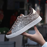 LudBA Originals® Women's Rich Hip-Pop Girl Vulcanized Lace Up Bling Shoes
