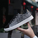 LudBA Originals® Women's Rich Hip-Pop Girl Vulcanized Lace Up Bling Shoes