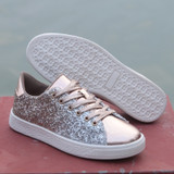 LudBA Originals® Women's Rich Hip-Pop Girl Vulcanized Lace Up Bling Shoes