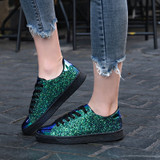 LudBA Originals® Women's Rich Hip-Pop Girl Vulcanized Lace Up Bling Shoes