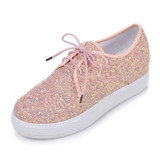 LudBA Originals® Women's Bling Multicolored Lace-Up Glitter Shoe