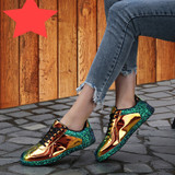 LudBA Originals® Women's Bling Sneakers Gold Glitter Shinny Fashion Shoe