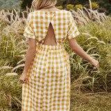 Plaid long dress