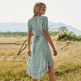 High Waist Floral Dress