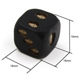 Handmade Black Skull Dice (Set Of 5)