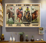 Rider Riding Horses Be Strong Meaningful Quote Vintage Gift Poster Rider Riding Horses Be Strong Meaningful Quote Vintage Gift Poster