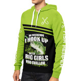 Love Fishing Fish Reaper Green Full Printed 3D Hoodie