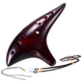 Holes Ocarina Alto C Smoldering Ceramic Submarine SharpChain +Display BaseS