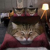 Cat Lover Cute Sleeping Cat Bedding Set