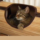 Natural Bamboo Tunnel Cat Bed