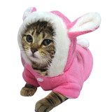 Funny Cat Costumes Bunny Hoodie Pet Apparel Halloween Clothes