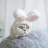 Funny Cat Costumes Bunny Hat Suit Pet Apparel Halloween Clothes