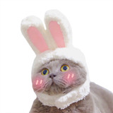 Funny Cat Costumes Bunny Hat Suit Pet Apparel Halloween Clothes