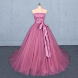 Strapless Ball Gowns Prom Dresses Simple Quinceanera Dresses For Teens M843