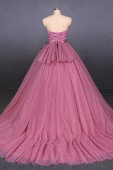 Strapless Ball Gowns Prom Dresses Simple Quinceanera Dresses For Teens M843