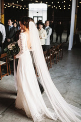 Beautiful A Line Off The Shoulder Classy Ivory Lace Long Beach Wedding Dresses W800