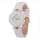 Jewel Gem Cut Black Surface Geometry Wristwatches Offer