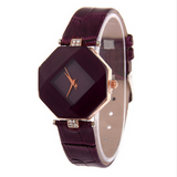 Jewel Gem Cut Black Surface Geometry Wristwatches Offer