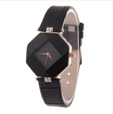 Jewel Gem Cut Black Surface Geometry Wristwatches Offer