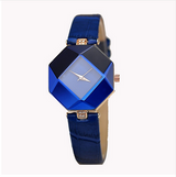 Jewel Gem Cut Black Surface Geometry Wristwatches Offer