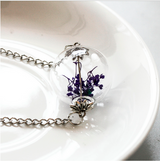 Glass Bottle Dried Flower Necklace Offer