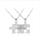 2pcs Puzzles Pendant Best Friends Forever Necklace Offer