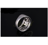 Silver Plated Black CZ Flower Vintage Retro Ring for Women