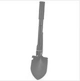 [4 in 1 ] Portable Folding Shovel with Pick Saw Compass