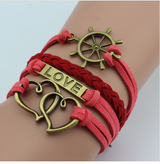 Unisex Jewelry Leather Double Infinite Multi-Layer Bracelets Offer