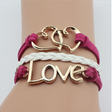 Unisex Jewelry Leather Double Infinite Multi-Layer Bracelets Offer