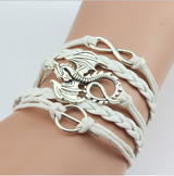 Unisex Jewelry Leather Double Infinite Multi-Layer Bracelets Offer