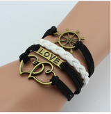 Unisex Jewelry Leather Double Infinite Multi-Layer Bracelets Offer