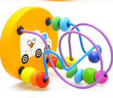 Children Colorful Wooden Mini Around Beads Educational Toy