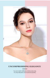 Lotus Glam Sterling Silver Star of David & Cubic Zirconia Pendant