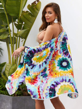 Tie Dye Open Front Kimono