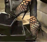 Elena Rivets Studded Cut Out Stiletto