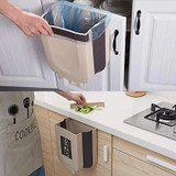 Folding hanging trash can