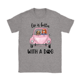 Life Is Better With A Dog Pink Car