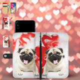Love Dog Laughing Pug Wallet Case