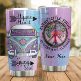 Personalized Customized Hippie Heart Gypsy Soul Tumbler