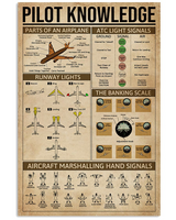 Pilot Knowledge Vertical Poster Vintage