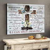 I Can Only Imagine Jesus Cross Butterfly Wall Art Poster