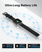 RTAKO Smart Watch for Men Women, Fitness Tracker Watch with Heart Rate Monitor Blood Oxygen Meter, IP68 Swimming Waterproof Smartwatch Compatible with iPhone Android Phones DIY Clock Faces Black