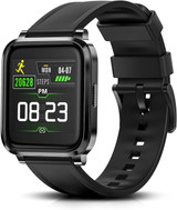 RTAKO Smart Watch for Men Women, Fitness Tracker Watch with Heart Rate Monitor Blood Oxygen Meter, IP68 Swimming Waterproof Smartwatch Compatible with iPhone Android Phones DIY Clock Faces Black