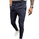 Men Muti-color Plaid Casual Pants