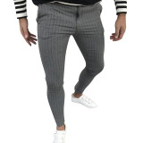 Men Muti-color Plaid Casual Pants