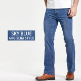 Mens Slim Fit Blue and Black jeans pants