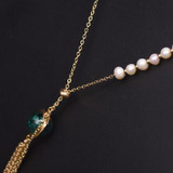 Pearl Art Deco Long Tassel Necklace
