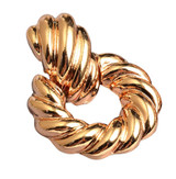 Claudette Gold Metal Drop Earrings